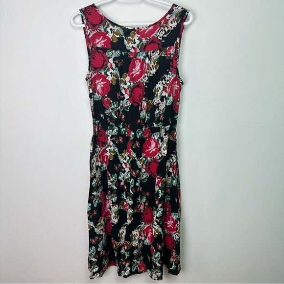 Red Floral Sleeveless High-low Dress Large - Picture 1 of 4